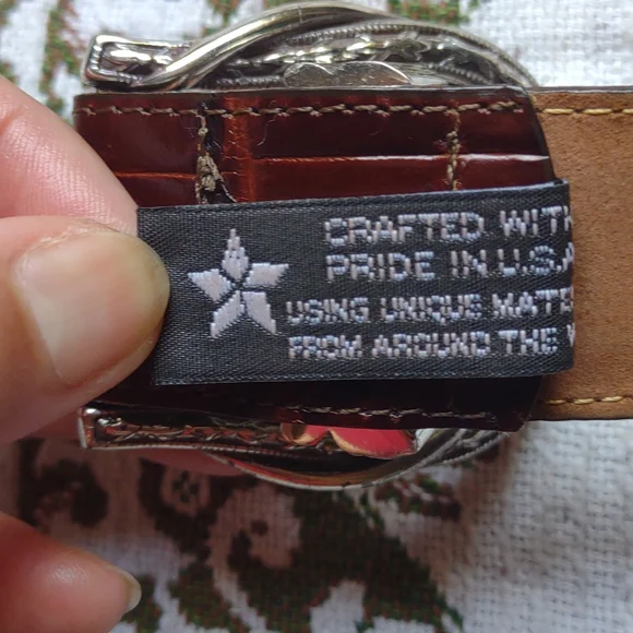 Brighton Leather Brown Belt Size 32 - Picture 8 of 11